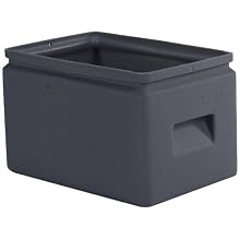 Forte 8001263 Plastic All Purpose Bin, 14.5" Length x 9.5" Width x 9" Height, Grey (Case of 12)