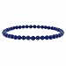 Genuine Lapis Stone 4mm Bead Beaded Stretch Bracelet