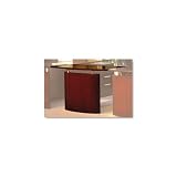 MAYLINE COMPANY Napoli Veneer Series Curved Base Bridge, Right, 48w x 24d, Mahogany