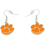 NCAA Clemson Tigers Logo Dangler Earrings