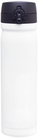 Hot Cold Double Wall Stainless Steel Thermal Water Bottle Vacuum Insulated, 15oz. Capacity - White