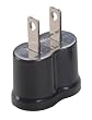 Adapter Plug - North & South America - Black Flat Polarized