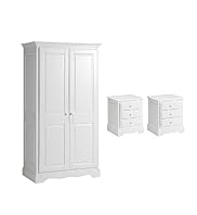 Ashton Double Wardrobe 2 Bedside Chests Set