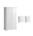 (02405346) Ashton Double Wardrobe & 2 Bedside Chests Set in Household & Kitchen