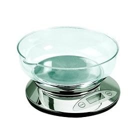 New! Weighmax Digital Bowl Kitchen Scale 5kg 11lb, Chrome