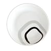 Quid - 7039047 - Classic Style Black & White - 6 Assiettes Creuse - 21- Rond Porcelaine Clarke