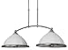 American Fluorescent FAP218SNSCT Faceted Blown, 2 Light, Glass Pendant, Satin Nickel