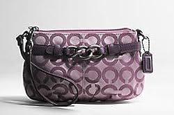 Coach Brooke Signature Capacity Wristlet Case Bag 43105 Plum