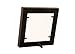 Rustic and Refined Design 4x4 Solid Wood Made in USA Picture Frame with 1 Inch Border (Gallery Collection) - Black