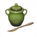 Le Creuset Stoneware 12-Ounce Olive Jar with Wood Fork, Green