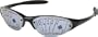 Poker2Rim Poker Hologram Mirrored Lens Wrap Sunglasses - Rim Black frame