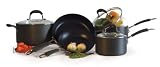 Holstein Housewares 8 Piece Hard Anodized Cookware Set