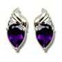 .03 ct 10X7 Pear Amethyst Earring