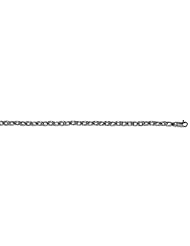 CleverEves 14Kt White Gold Solid Link 4.7mm Bracelet
