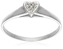 9ct White Gold AMR302933 Ladies 0.05ct Diamond Heart Ring