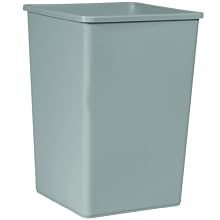 Rubbermaid Commercial 3958 LLDPE 35-Gallon Untouchable Rigid Trash Can, Square, 19-1/2" Width x 19-1/2" Depth x 27-5/8" Height, Gray