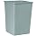 Rubbermaid Commercial 3958 LLDPE 35-Gallon Untouchable Rigid Trash Can, Square, 19-1/2" Width x 19-1/2" Depth x 27-5/8" Height, Gray