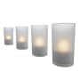 Maxsa Rechargeable Faux-Candle Frosted Glass Votive Lights, Set of 4