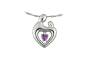 0.50 (1/2) cttw Medium Sterling Silver Mother and Child� February Pendant by Janel Russell