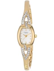 Caravelle by Bulova Womens 45L79 Crystal Accented Silver and White Dial Watch