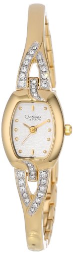 Caravelle by Bulova Women's 45L79 Crystal Accented Silver and White Dial Watch