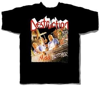 Destruction - Mad Butcher Adult T-Shirt, Size: X-Large, Color: Black