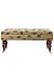 Grande Duchess Bench Cabriole Suede Peat
