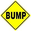 BUMP AHEAD CAUTION disco dance road sign