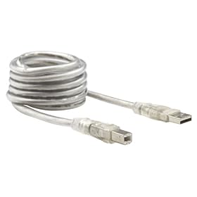 Belkin F3U133-10-CBL 10-Foot USB A to B Device Cable (Clear Ice) by Belkin