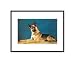 German Shepard, Retro, Pre-Matted, 14x11