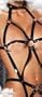 Vinyl strap Teddy with O rings in One Size