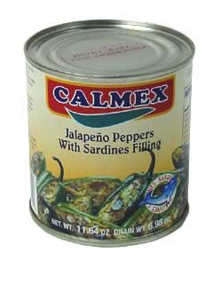 Calmex Jalapeno Peppers with Sardines Filling, 11.6 oz by Calmex