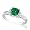Created Emerald and Diamond Ring - Size 5