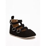 オールドネイビー OLD NAVY/ マルチストラップバレエフラッツ ブラック シューズ 3～6ヶ月【並行輸入】