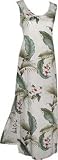 Wild Orchid - Hawaiian Long Tank Dress in Cream-S