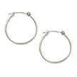 14K Earrings White Gold Hoop