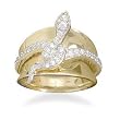 14k Gold Plated and Sterling Silver Cz Snake Silver Ring Size Available 6,7,8,9