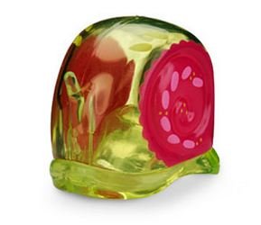 Xia-Xia Crab Shells - Green/Yellow With Pink Swirl (collectible Shell, and 2 little friends)