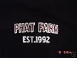 Phat Farm Zippered Hooded Sweatshirt in Black