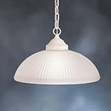 1 Lt Pendant, Stucco White, Etched glass