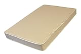 L A Baby Organic Compact Porta Crib Pad with Jacquard Cover, Gold