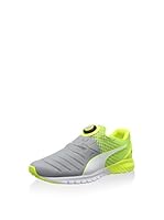 Puma Zapatillas Ignite Dual Disc (Gris Claro / Lima / Blanco)