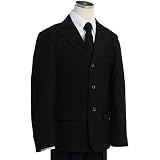 Gino Giovanni Formal Boy Black Suit with Black Tie From Baby to Teen