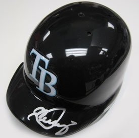 Evan Longoria Autographed Mini Helmet