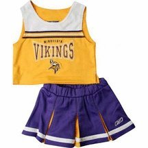 Reebok Two Piece Minnesota Vikings NFL Cheerleader Uniform Set (Size 2T to 4T)