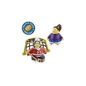 Disney Club Penguin 2 Mix N Match Figure Pack Series 6 Figure Skater and Hockey Player by 