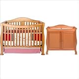 DaVinci Parker 4-in-1 Convertible Wood Crib Nursery Set w, Toddler Rail in Oak