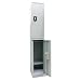 Sandusky Lee KDCL7212/2-05 Dove Gray Powder Coat Steel SnapIt Full Length Locker, 72" Height x 12" Width x 18" Depth, 2 Shelves