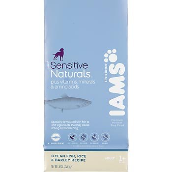 Dry Dog Food With Seafood Recipe:Iams Sensitive Naturals Ocean Fish, Rice & Barley Adult Dry Dog Food, 5 lbs.