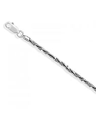 MMA Silver - 30 inch Oxidized Swirl Rock Chain